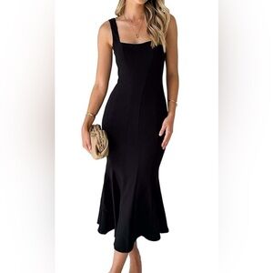 Dress the Population Black Sheath Maxi Dress